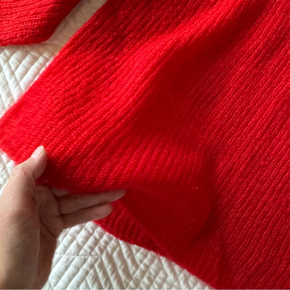 Mango Vibrant Red Crew Neck Sweater - Picture 6 of 7